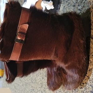 Vintage  goat  fur boots